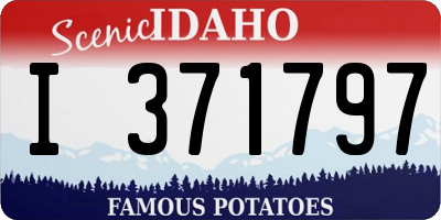 ID license plate I371797