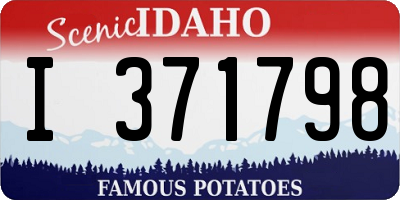 ID license plate I371798