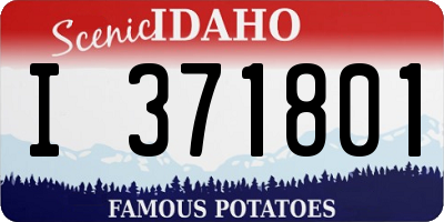 ID license plate I371801