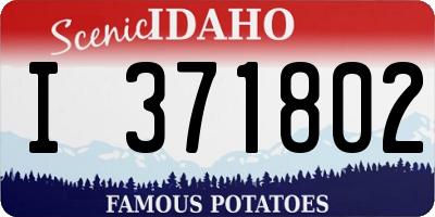 ID license plate I371802