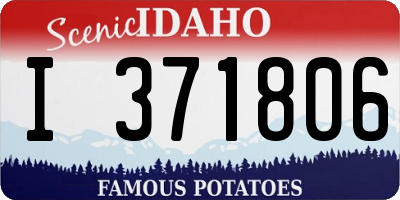 ID license plate I371806