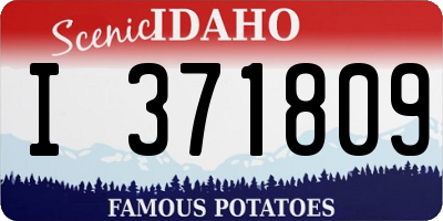 ID license plate I371809