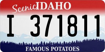 ID license plate I371811