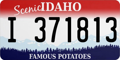 ID license plate I371813