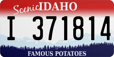 ID license plate I371814