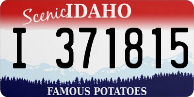 ID license plate I371815