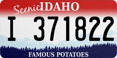 ID license plate I371822