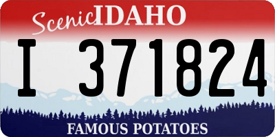 ID license plate I371824