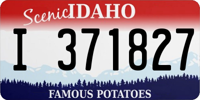 ID license plate I371827