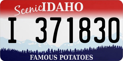 ID license plate I371830