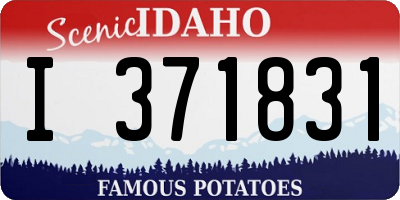 ID license plate I371831