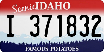 ID license plate I371832