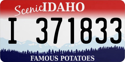 ID license plate I371833