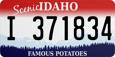 ID license plate I371834
