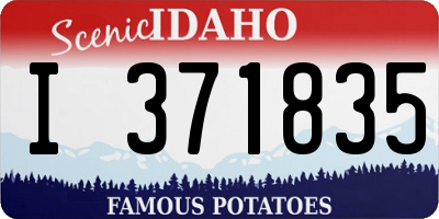 ID license plate I371835