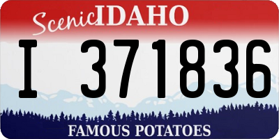ID license plate I371836