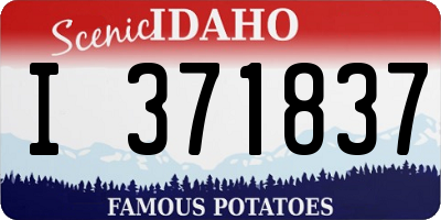 ID license plate I371837