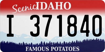 ID license plate I371840
