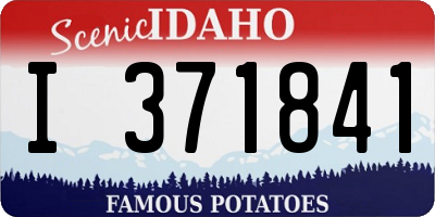 ID license plate I371841