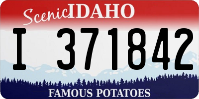 ID license plate I371842