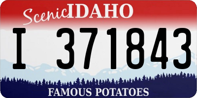 ID license plate I371843
