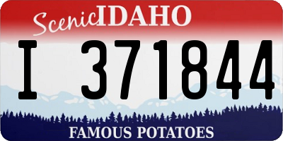 ID license plate I371844