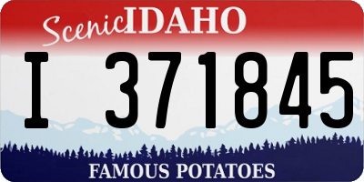 ID license plate I371845