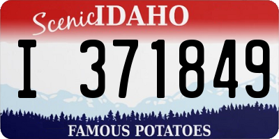 ID license plate I371849