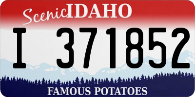 ID license plate I371852