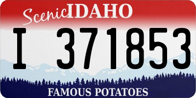 ID license plate I371853