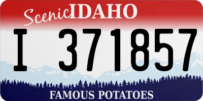ID license plate I371857