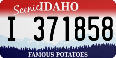 ID license plate I371858