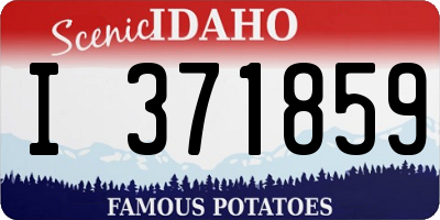 ID license plate I371859