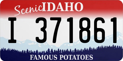 ID license plate I371861