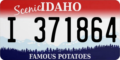 ID license plate I371864