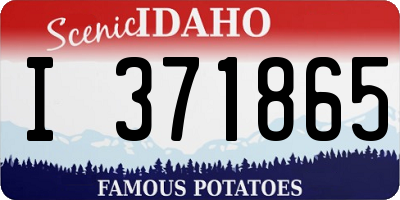 ID license plate I371865