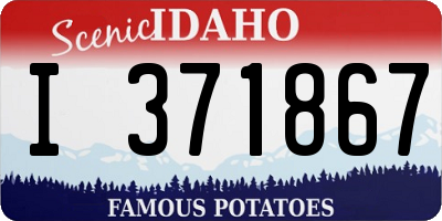 ID license plate I371867