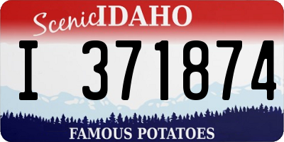 ID license plate I371874