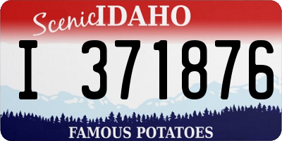 ID license plate I371876