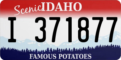 ID license plate I371877