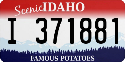 ID license plate I371881