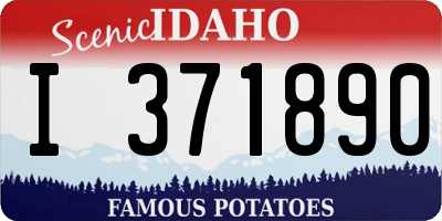 ID license plate I371890