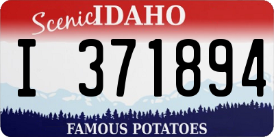 ID license plate I371894