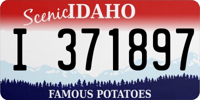 ID license plate I371897