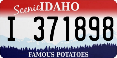 ID license plate I371898