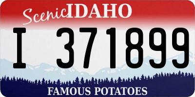 ID license plate I371899