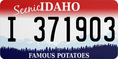 ID license plate I371903
