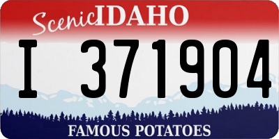ID license plate I371904