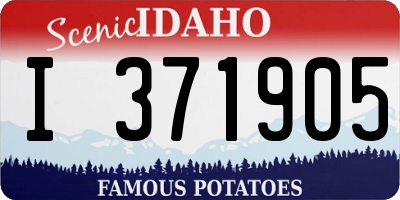 ID license plate I371905