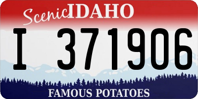 ID license plate I371906